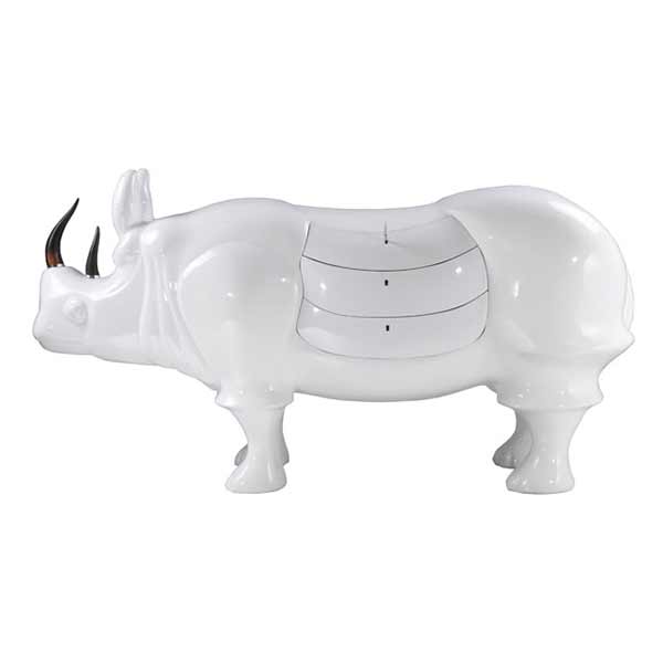 White Resin Rhino