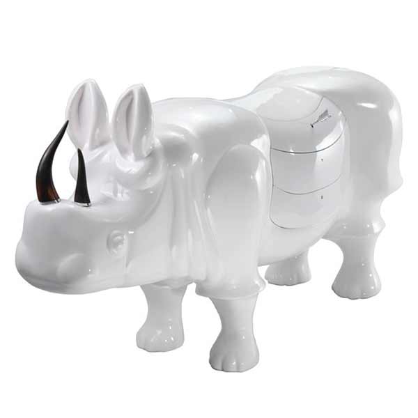 White Resin Rhino