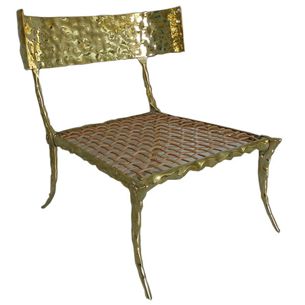 CLUB Aqua Brass Club Chair