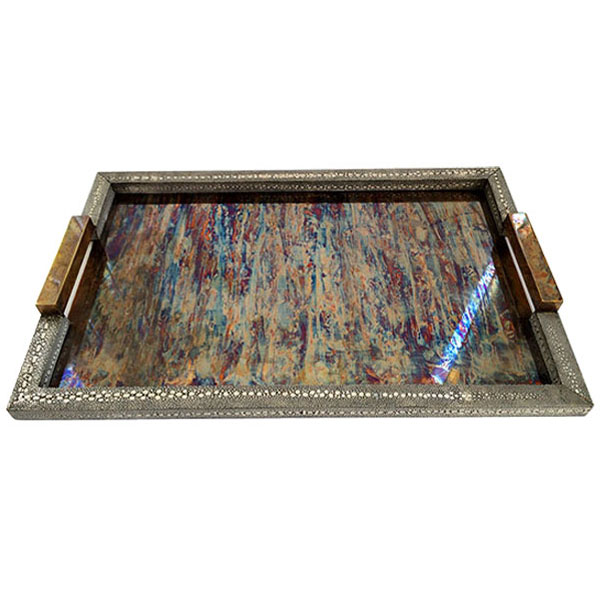 Shagreen Tortoise-Grey Tray